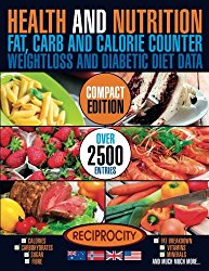 Health & Nutrition, Compact Edition, Fat, Carb & Calorie Counter: International government data on Calories, Carbohydrate, Sugar counting, Protein, … Fat, Carb & Calorie Counters) (Volume 1)