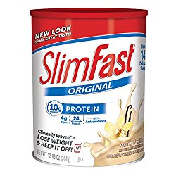 Slim Fast Original, Meal Replacement Shake Mix, French Vanilla, 12.83 Ounce (Pack of 3)