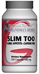 Slim Too – All Natural Herbal Weight Loss Supplement with No Caffeine – 100 Capsules