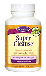 Nature’s Secret Super Cleanse Herbal Supplement Tablets, 200-Count Bottles (Pack of 2)