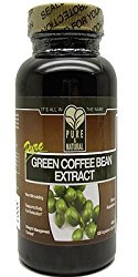 100% Pure Green Coffee Bean Extract, Pure & Natural “It’s All in the Name” – 800mg Serving Size, 50% Chlorogenic Acid- 120cps Per Bottle!!! BEST VALUE ON AMAZON!