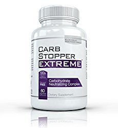 CARB STOPPER EXTREME – High Performance Carbohydrate & Starch Blocker Formula/Diet, Fat Loss, Slimming Supplement with White Kidney Bean Extract.