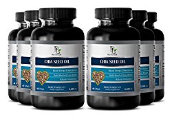 Memory pills for men – CHIA SEED OIL – Energy enhancer pills – 6 Bottle 360 Softgels