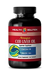 Nervous system tonic – NORWEGIAN COD LIVER OIL with Vitamins A & D3/EPA & DHA – Norwegian fish oil – 1 Bottle 250 Softgels