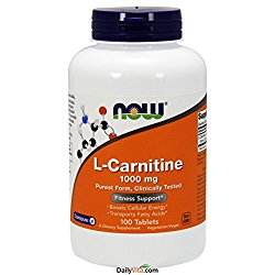 Now Foods L-Carnitine 1000 mg – 100 Tabs 5 Pack