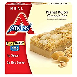 Atkins Meal Bars, Peanut Butter Granola, 1.7 Ounce, 5 Count