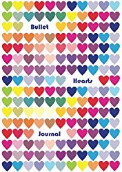 Bullet Hearts Journal: Dot Grid Notebook A5, 150 Dotted Pages, Medium Spaced, Soft Cover, Colorful White (Colorful Bullet Grid Journal) (Volume 1)