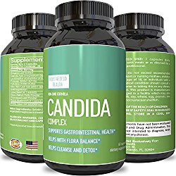 Candida Detox Cleanse Complex with Probiotics Digestive Enzymes Oregano Leaf Extract for Weight Loss Digestive Health Energy Antibacterial Antimicrobial Supplement for Women & Men