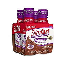 Slim Fast Advanced Nutrition, Meal Replacement Shake, High Protein, Creamy Chocolate, 11 Ounce, 4 Count