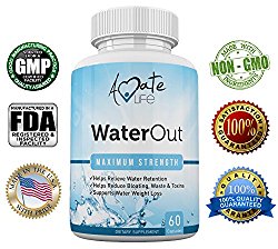 Amate Life Water Out – Herbal Diuretic – Water Draining Supplement- Water Retention Relief – Bloating Relief – Weight Loss Supplement – Natural Detox Dietary Capsules- Non-GMO Natural Healthy Diet
