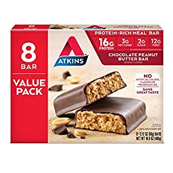 Atkins Protein-Rich Meal Bar, Chocolate Peanut Butter, 8 Count