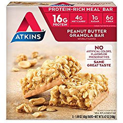 Atkins Protein-Rich Meal Bar, Peanut Butter Granola, 5 Count