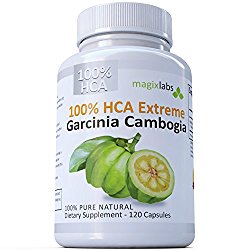 100% HCA EXTREME Garcinia Cambogia Extract – 100% Pure All Natural – 120 Caps – The Ultimate Fast Action Diet Pills by MagixLabs