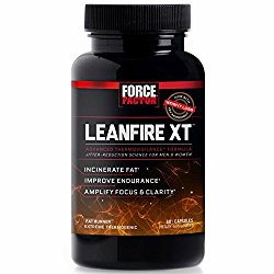 Force Factor LeanFire XT Thermogenic Fat Burner Weight Loss Supplement with Clear Energy, 60 Count