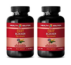 hair growth dht blocker supplement – DHT BLOCKER HAIR COMPLEX – FOR MEN AND WOMEN – SUPPORT HEALTHY HAIR GROWTH – he shou wu for gray hair – 2 Bottles 120 Coated Tablets