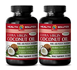 weight loss for women – COCONUT OIL 3000MG – EXTRA VIRGIN – PURE AND POTENT INGREDIENTS – coconut oil in capsules – 2 Bottles (120 Softgels)