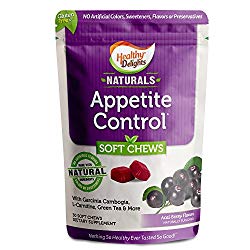 Healthy Delights Naturals, Appetite Control Soft Chews, Garcinia Cambogia, L Carnitine, Green Tea, White Kidney Bean Blend, Delicious Acai Berry Flavor, 30 Count