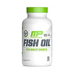 MP Essentials Omega-3 Fish Oil, 100% Highly Purified Nordic-Sourced Fish-Oil Supplement, MusclePharm, Decrease in Fat and Cholesterol, Natural Citrus Flavor, 90 Servings