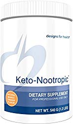 Designs for Health Exogenous Ketones + Ginseng for Energy & Cognitive Support – Keto-Nootropic Powder (540g)