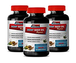 Stress Relief Organic – Hemp Seed Oil Organic 1000 MG – Natural Cleansing Formula – Hemp Oil Extract for Pain, Anxiety & Stress Relief – 3 Bottles (360 Liquid Capsules)