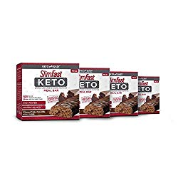 SlimFast 4 Piece Keto Meal Replacement Bar Triple Chocolate, 2.7 Pound