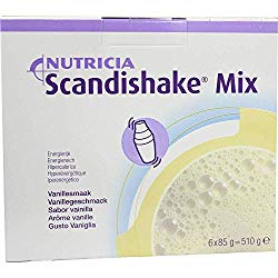 Scandishake Weight Gain Instant Shake Mix Powder, Vanilla, 3 Ounce Packet – Box of 4