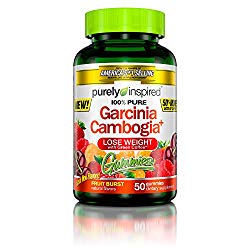 100% Garcinia Cambogia Gummies, Weight Loss Supplements with Green Coffee Extract, Natural Flavours, Fruit Burst, 50 Count