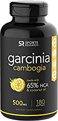Pure Garcinia Cambogia Infused with Organic Coconut Oil – 180 Liquid Softgels