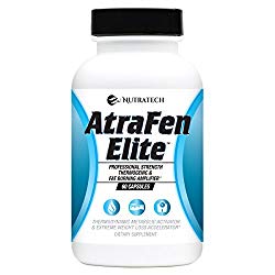 Atrafen Elite – Professional Formula Appetite Suppressant Fat Burner Diet Pill and Thermogenic for Fast Weight Loss. Works Great for Those on Keto Diets. 60 Count.