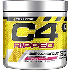 C4 Ripped Pre Workout Powder Raspberry Lemonade | Creatine Free + Sugar Free Preworkout Energy Supplement for Men & Women | 150mg Caffeine + Beta Alanine + Weight Loss | 30 Servings