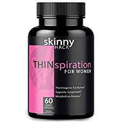 SkinnyHack – Thermogenic Fat Burner for Women – Weight Loss Pills, Metabolism Booster & Appetite Suppressant (60 Vegan Diet Pills for Women)