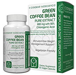 Creative Bioscience Bean Pure Extract Diet Supplement, Green Coffee, 90 Count