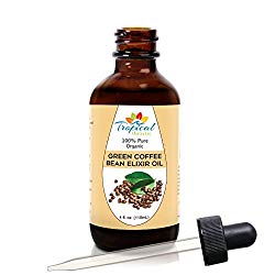 Green Coffee Bean Elixir Oil 4 oz -100% Pure Unrefined Blended Elixir For Cellulite, Weight Loss, Massage, Smoother, Firmer Skin