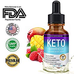 Lux Supplement Keto Shred Drops Liquid Advanced Carb Weight Loss – Raspberry Ketone Fat Burner Blended with African Mango & Garcinia, Suppress Appetite & Cravings, for Men Women, 2 Fl Oz (60 ml)