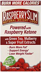 Raspberry Slim Natural Weight Loss, Raspberry Ketone, Green Tea, Super Fruit Extracts, Burn Fat, 60 servings