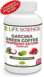 The Original 4-in-1 Garcinia Cambogia, Green Coffee Bean, Raspberry Ketones & Green Tea Extract 1300mg Dr. Recommended for Fat Burn, Weight Loss & Appetite Suppressant (60 Caps, 4 oz)