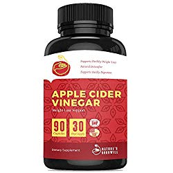 Apple Cider Vinegar Pills for Weight Loss | All Natural Detox Cleanse Weight Loss, Appetite Suppressant, Metabolism Booster, Fat Burner & Keto Diet | 90 Extra Strength 2250mg ACV Capsules