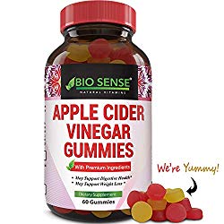 Natural Apple Cider Vinegar Gummies – for Weight Loss – Lose Weight – ACV Gummy Belly Fat Burner Appetite Suppressant with Pure Ginger Extract Chewable Diet Supplement for Women Men Detox Cleanse