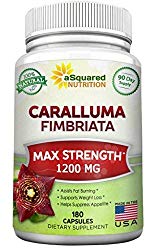 100% Pure Caralluma Fimbriata 1200mg – 180 Capsules, Natural Extract Weight Loss Diet Pill Supplements, Best Natural Plant Root Appetite Suppressant & Energy Booster, Max Strength Slim Lean Fat Burn