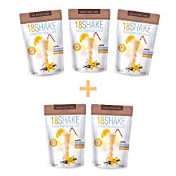 18 Shake Vanilla – 5pck – Top Rated Protein Formula – Gluten Free – No Hormones – No Artificial Sweeteners – 100% Healthy Weight Loss