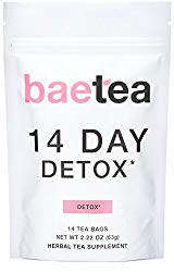 Baetea 14-Day Teatox Herbal Detox Tea Supplement with Green Tea & Ginger Root, 14 Tea Bags
