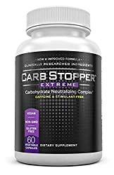 Carb Stopper Extreme: Maximum Strength, All-Natural Carbohydrate and Starch Blocker Weight Loss Supplement | Absorb Fat with White Kidney Bean Extract Diet Pills & Starch Blocker Pills, 60 Capsules