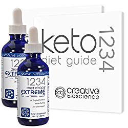 Creative Bioscience 1234 Diet Drops Extreme (2 Pack) – Weight-Loss-Drops – Appetite Control – Keto Diet – (IF) Intermittent Fasting – 1234 Diet Books 2 Fl Oz (2 Pack)