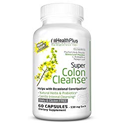 Health Plus Super Colon Cleanse: 10-Day Cleanse -Detox |  More than 1 Cleanse, 60 Count (Pack of 1)
