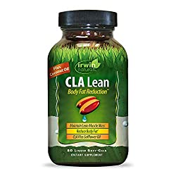 Irwin Naturals CLA Lean Body Fat Reduction High Potency Conjugated Linoleic Acid – Weight Management Supplement & Exercise Enhancement with Safflower & Coconut Oil – 80 Liquid Softgels