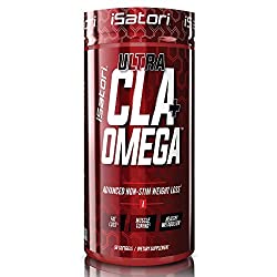 iSatori Ultra CLA – Omega 3 6 9 Safflower Oil Fish Oil Conjugated Linoleic Acid – Natural Weight Loss Exercise Enhancement Fat Burner Muscle Toner – Stimulant Free Dietary Supplement – 90 Softgels